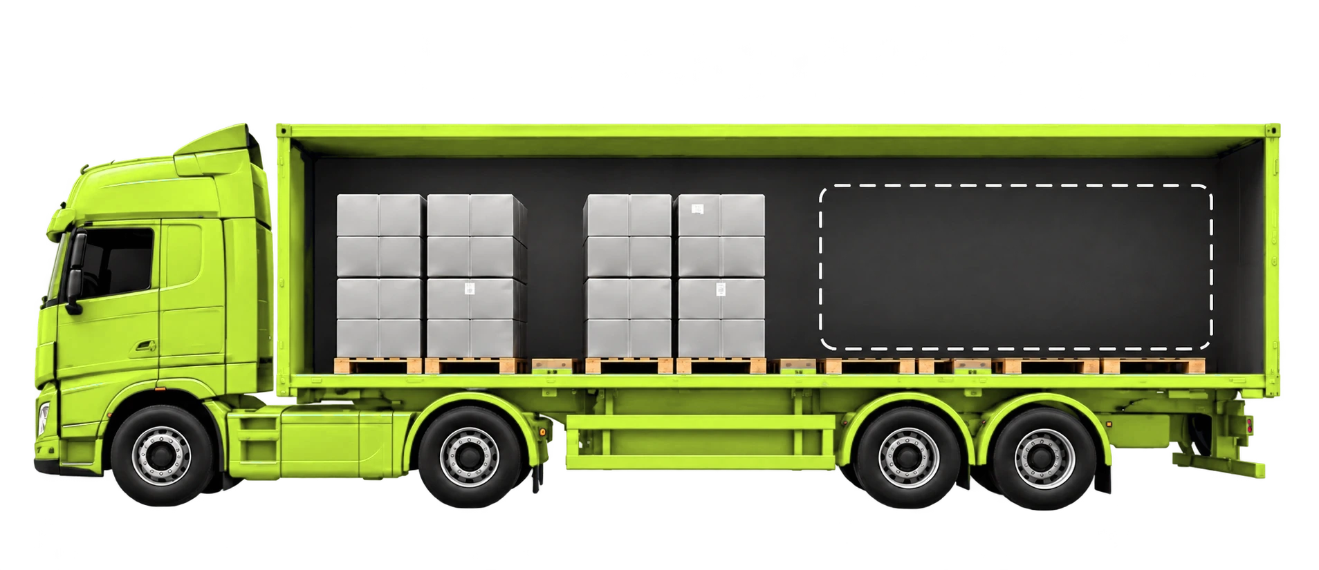 LKW mit freier Restkapazität